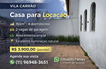 Imagem: Casa Térrea para Alugar, Vila Carrão