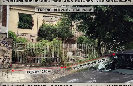 Imagem: Terreno para Venda, Vila Santa Isabel