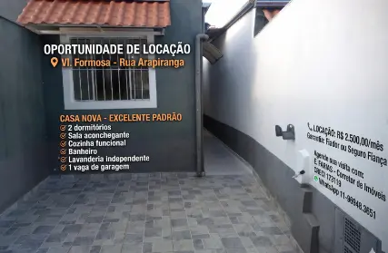 Imagem: Casa Térrea para Alugar, Vila Formosa